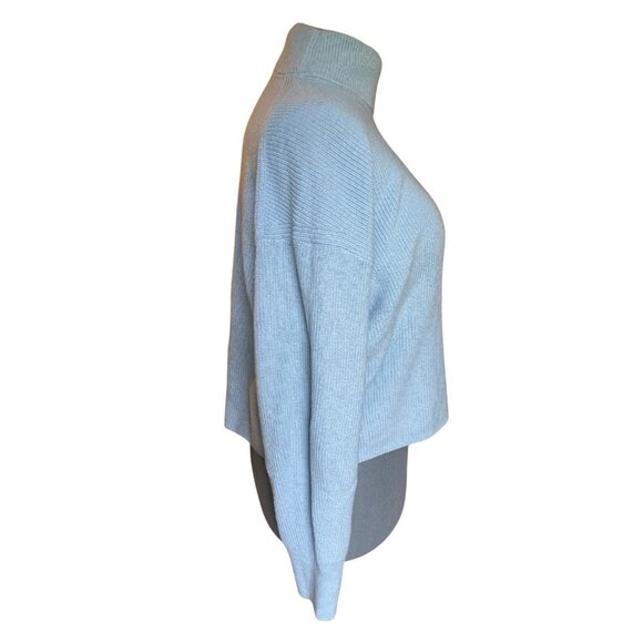 Merino Wool Lululemon Mock Neck Sweater Light Blue - Picture 3 of 7